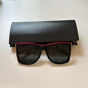 Yves Saint Laurent Tri color sunglasses (red, gold, black)